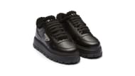 The Shearling-trim Platform sneakers (Image via Prada)